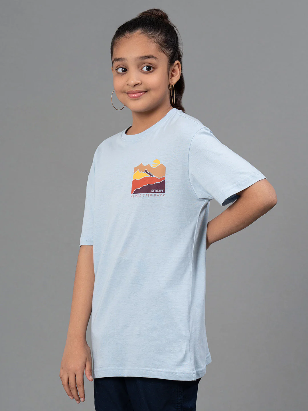Unisex Kids T-Shirt- Best in Comfort| Cotton| Ice Blue Color - Image 12