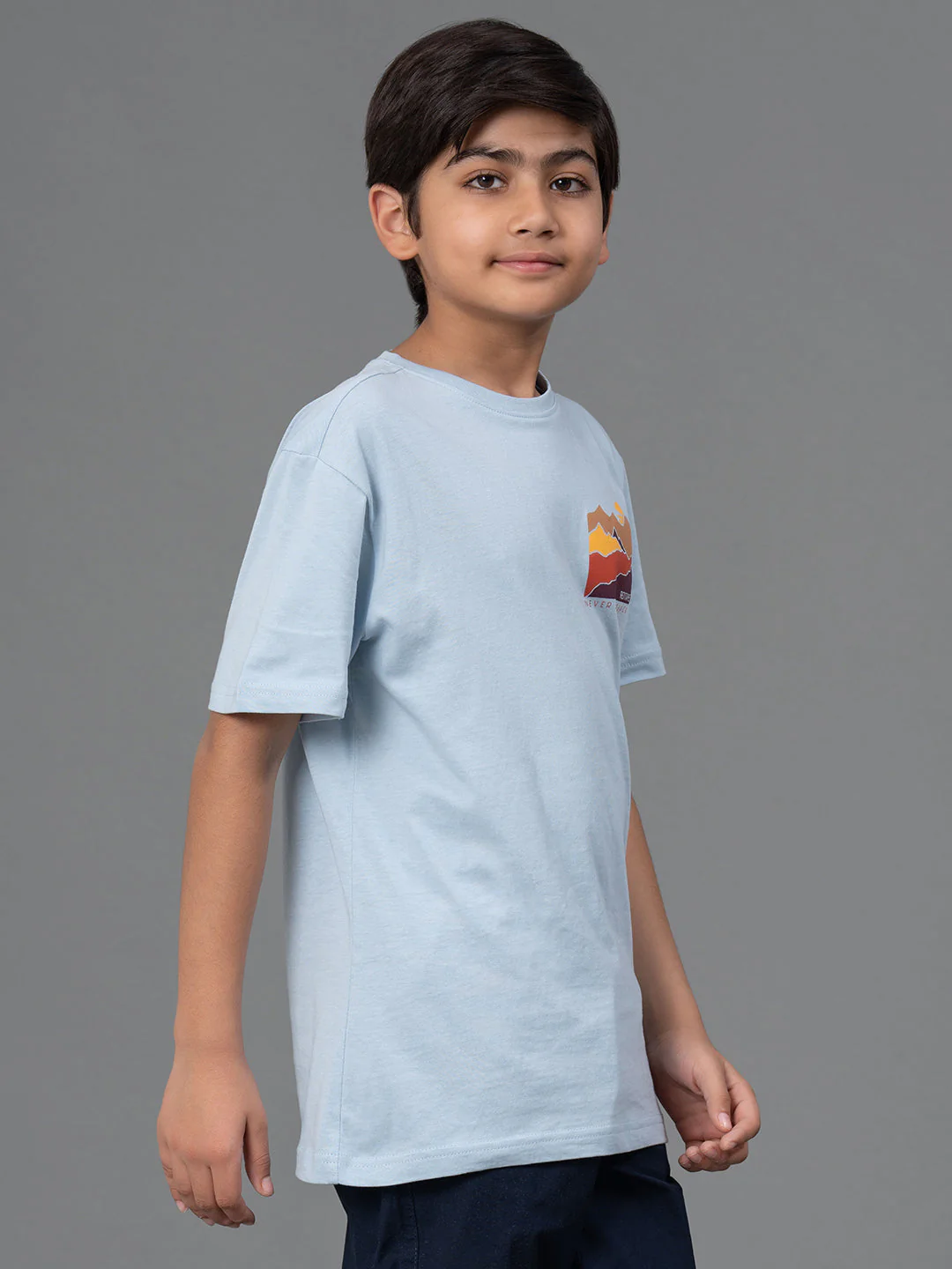 Unisex Kids T-Shirt- Best in Comfort| Cotton| Ice Blue Color - Image 3