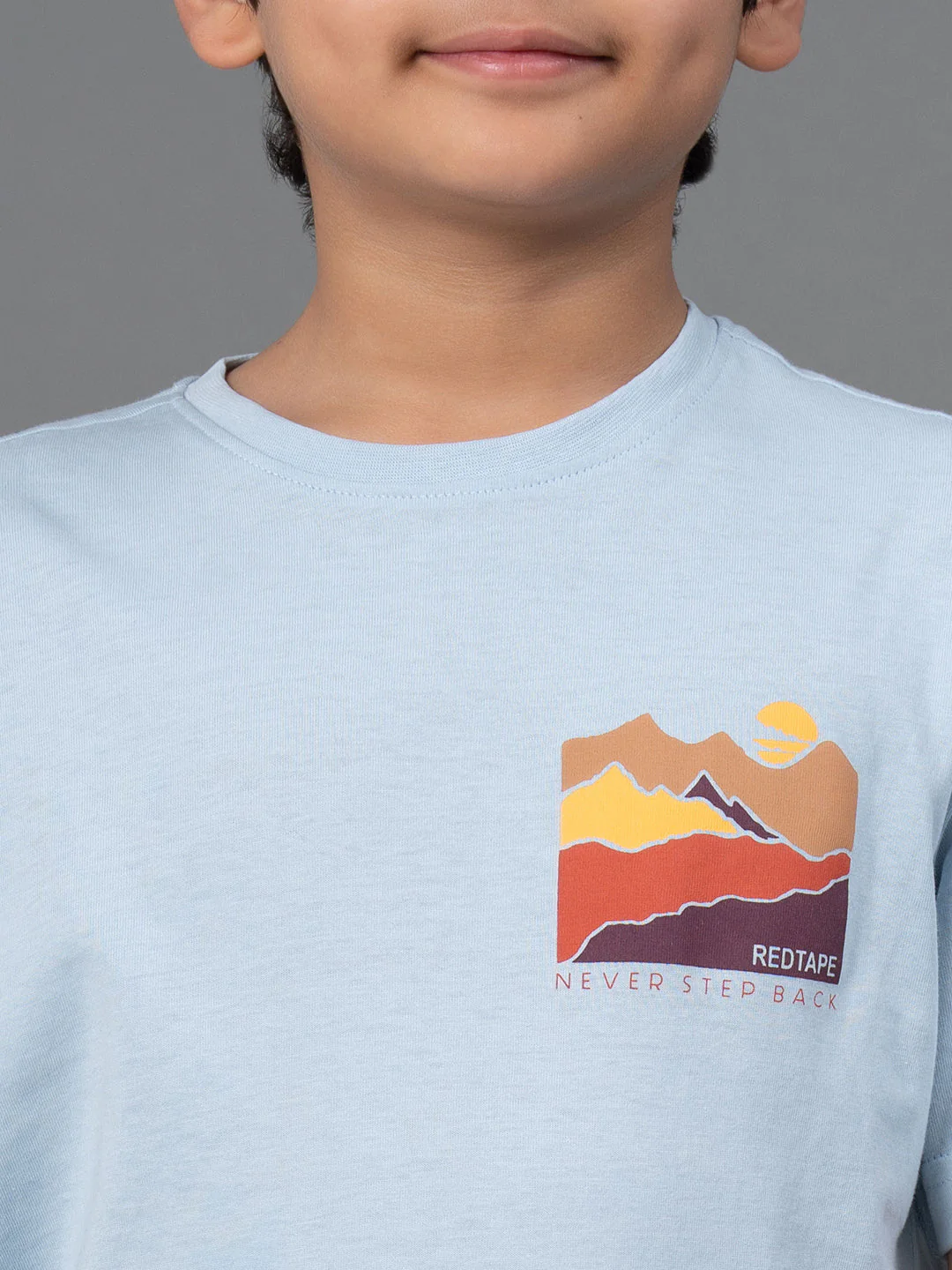 Unisex Kids T-Shirt- Best in Comfort| Cotton| Ice Blue Color - Image 5