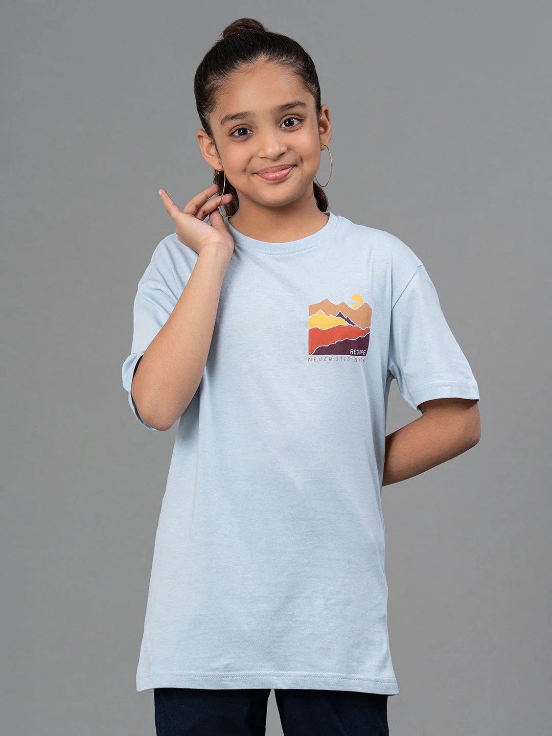 Unisex Kids T-Shirt- Best in Comfort| Cotton| Ice Blue Color - Image 7