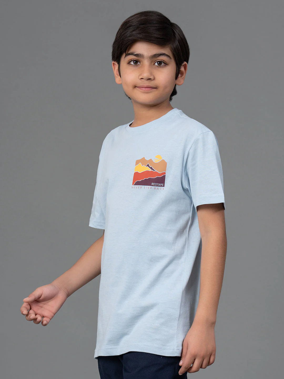 Unisex Kids T-Shirt- Best in Comfort| Cotton| Ice Blue Color - Image 8