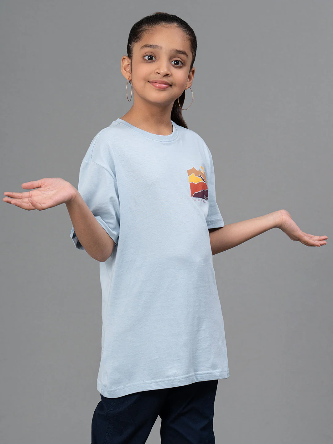 Unisex Kids T-Shirt- Best in Comfort| Cotton| Ice Blue Color - Image 9