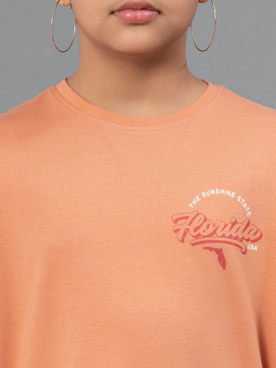 Unisex Kids T-Shirt- Best in Comfort| Cotton| Light Orange Color - Image 10