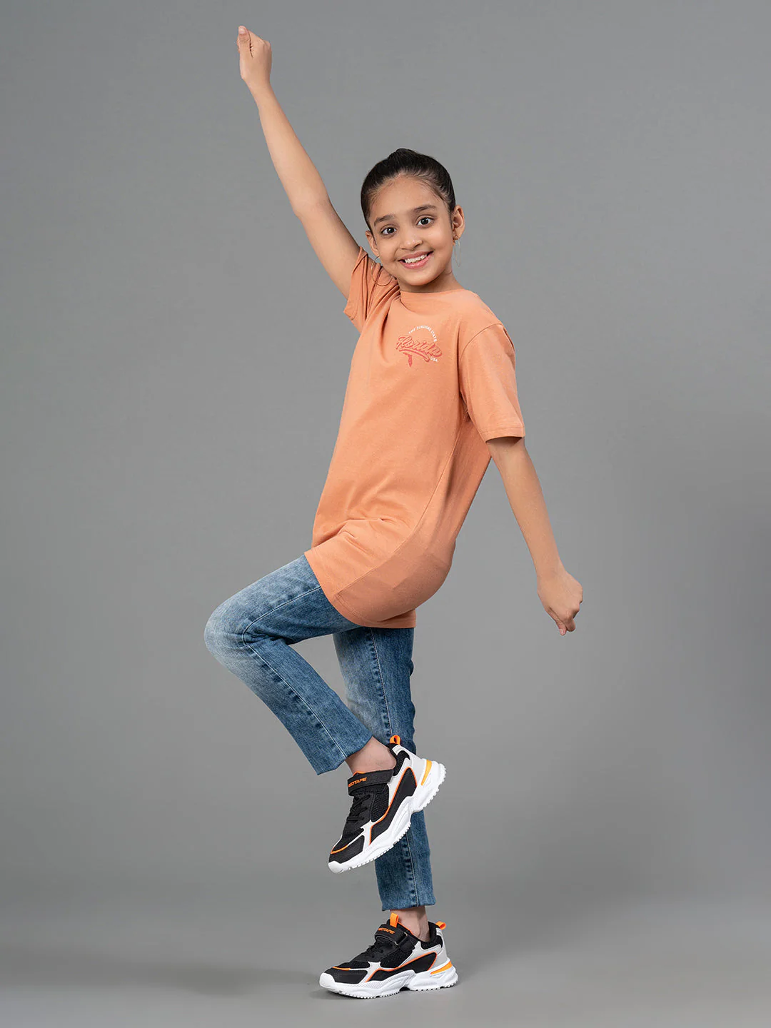Unisex Kids T-Shirt- Best in Comfort| Cotton| Light Orange Color - Image 11