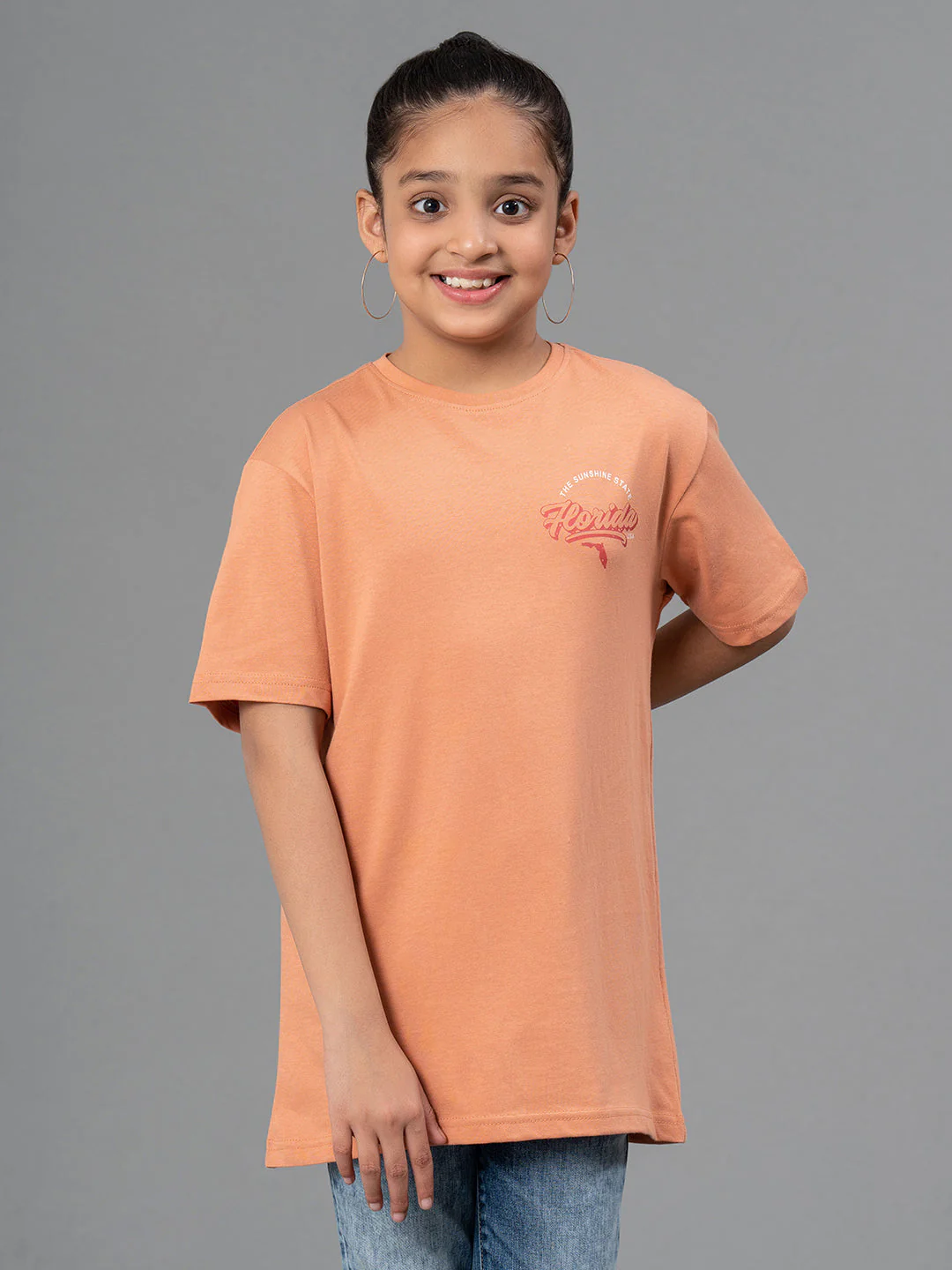 Unisex Kids T-Shirt- Best in Comfort| Cotton| Light Orange Color - Image 12