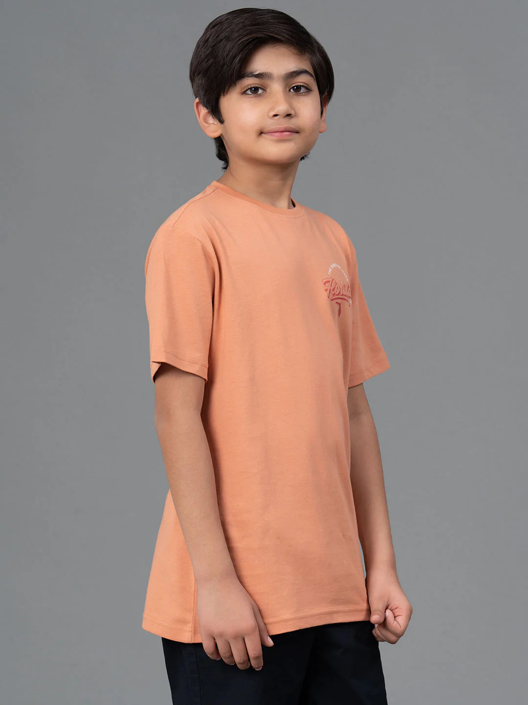 Unisex Kids T-Shirt- Best in Comfort| Cotton| Light Orange Color - Image 2