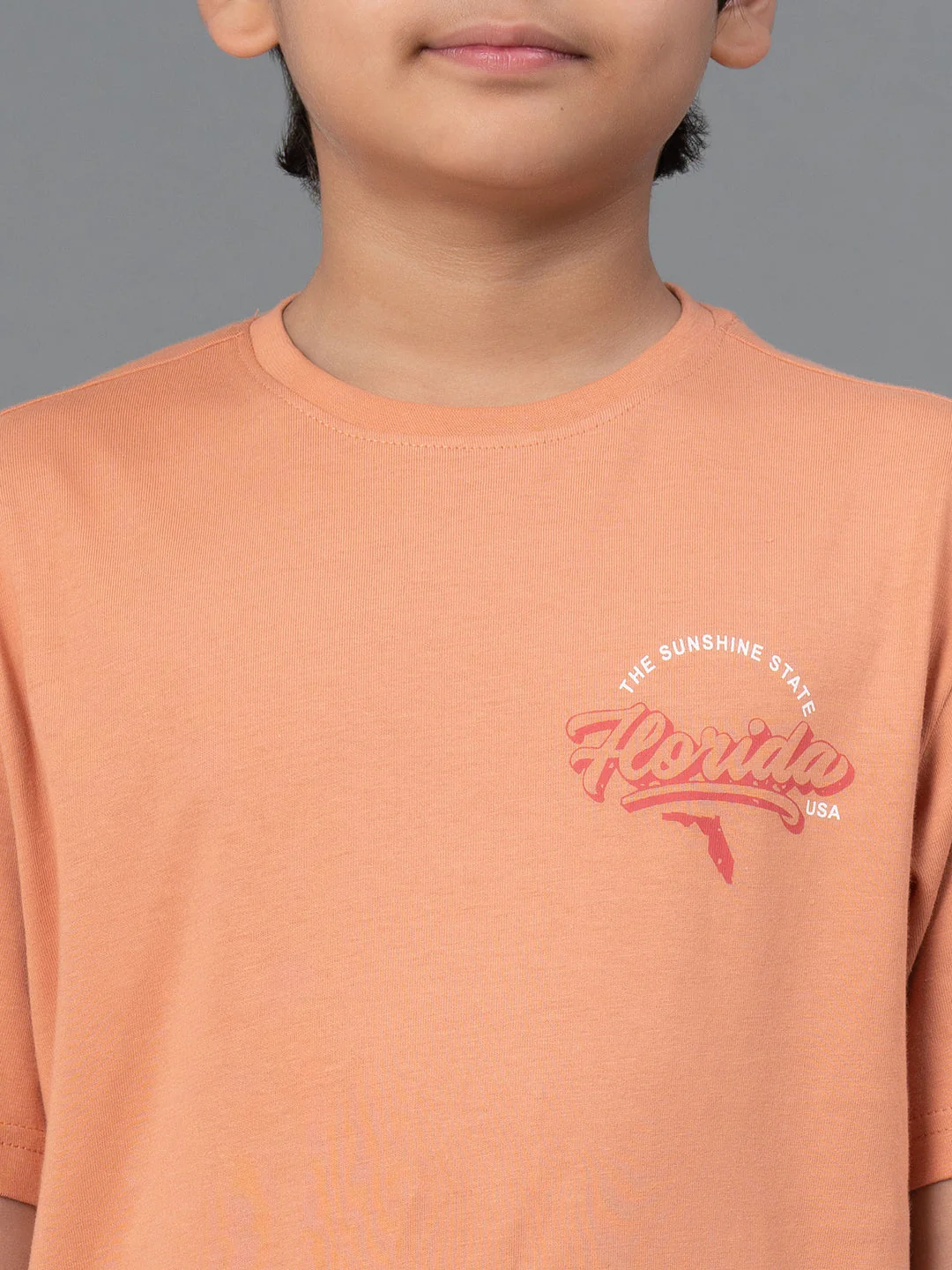 Unisex Kids T-Shirt- Best in Comfort| Cotton| Light Orange Color - Image 4