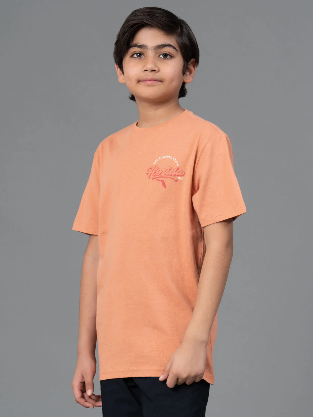 Unisex Kids T-Shirt- Best in Comfort| Cotton| Light Orange Color - Image 7