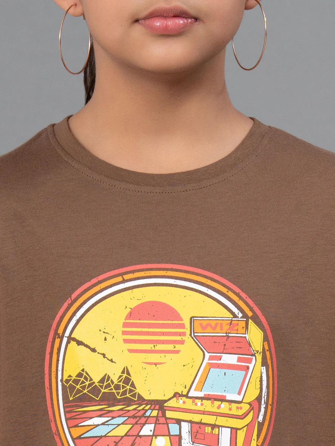 Unisex Kids T-Shirt- Best in Comfort| Cotton| Mid-Brown Color - Image 10