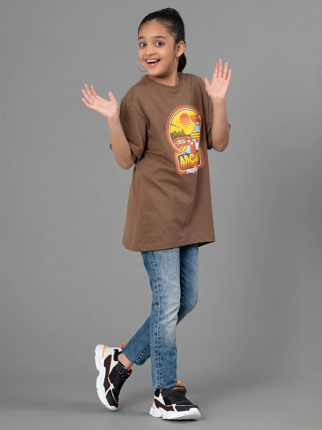 Unisex Kids T-Shirt- Best in Comfort| Cotton| Mid-Brown Color - Image 11