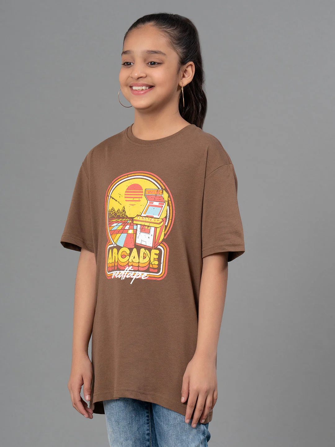 Unisex Kids T-Shirt- Best in Comfort| Cotton| Mid-Brown Color - Image 12