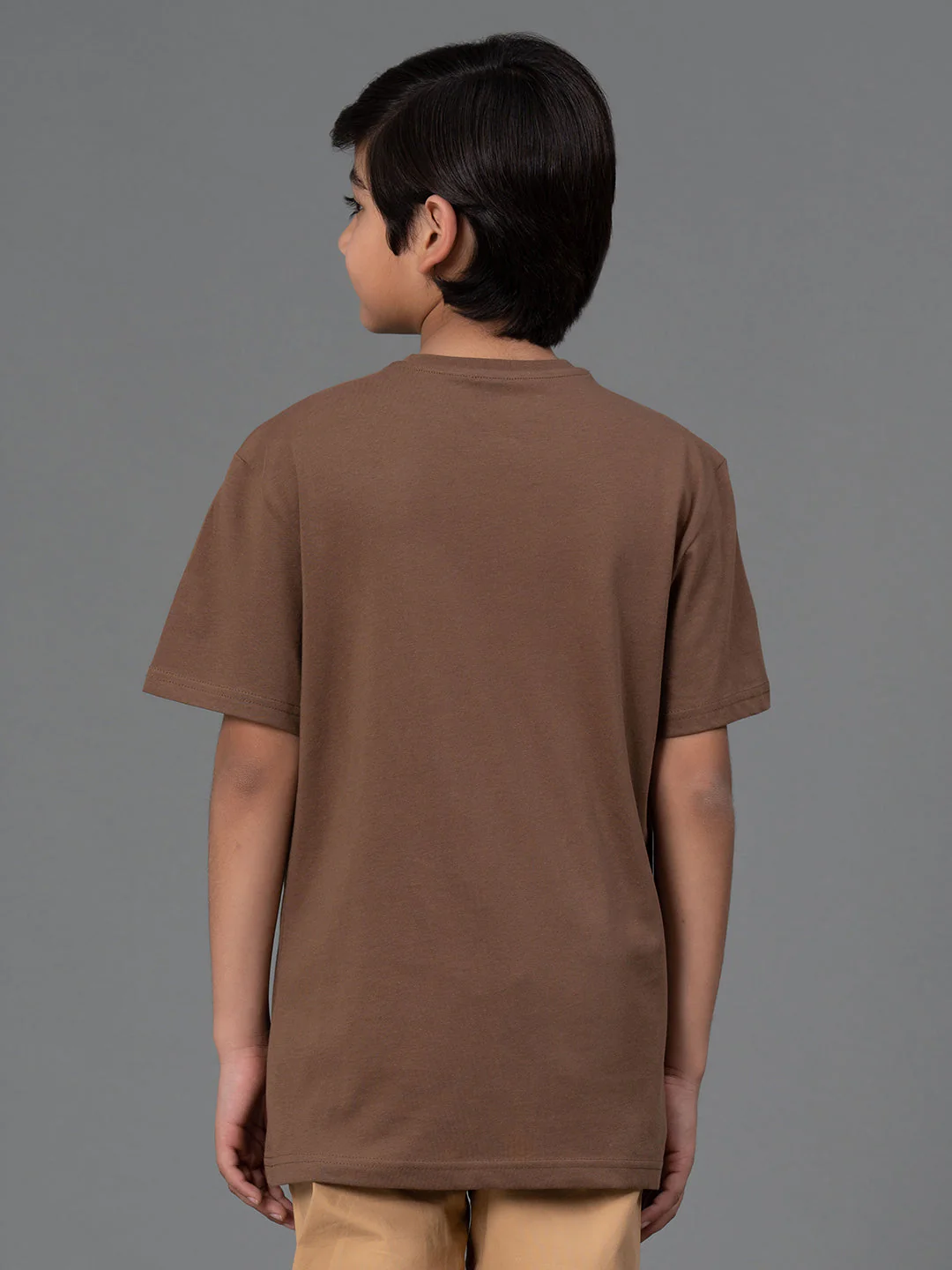 Unisex Kids T-Shirt- Best in Comfort| Cotton| Mid-Brown Color - Image 3