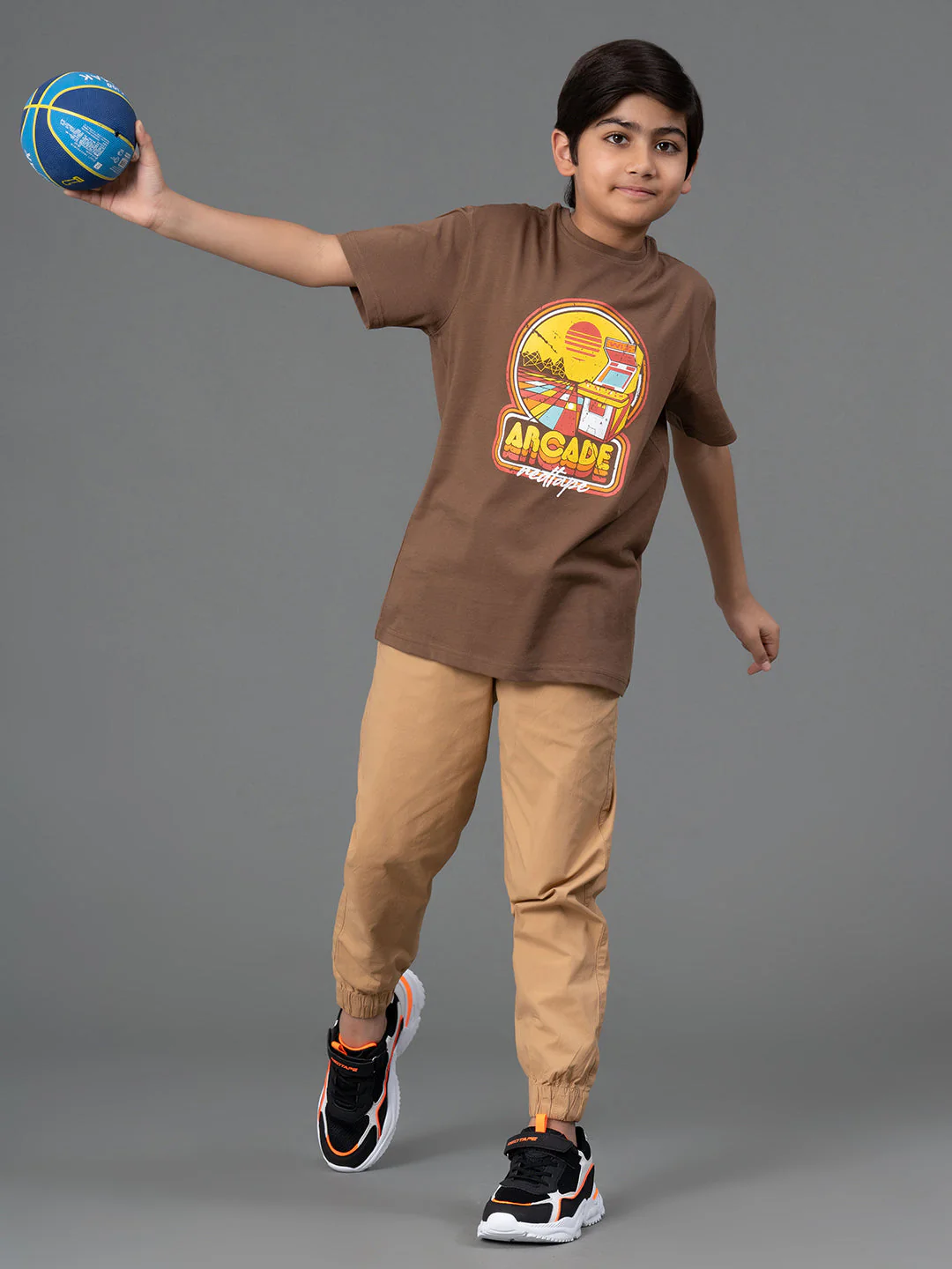 Unisex Kids T-Shirt- Best in Comfort| Cotton| Mid-Brown Color - Image 5