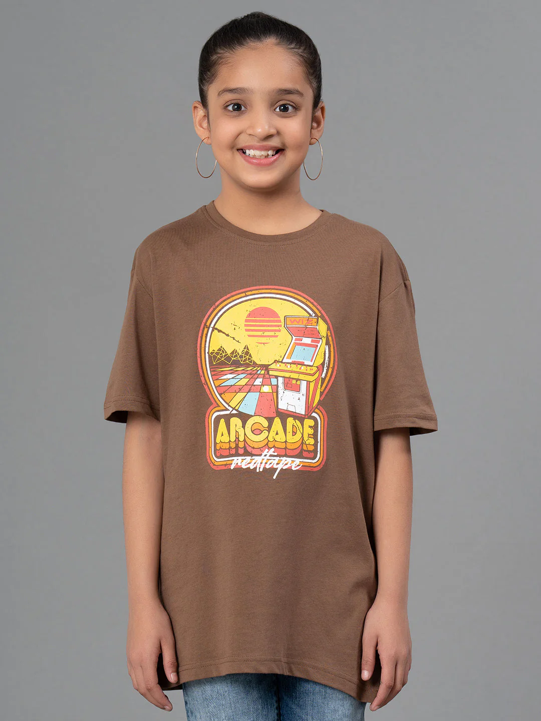 Unisex Kids T-Shirt- Best in Comfort| Cotton| Mid-Brown Color - Image 6
