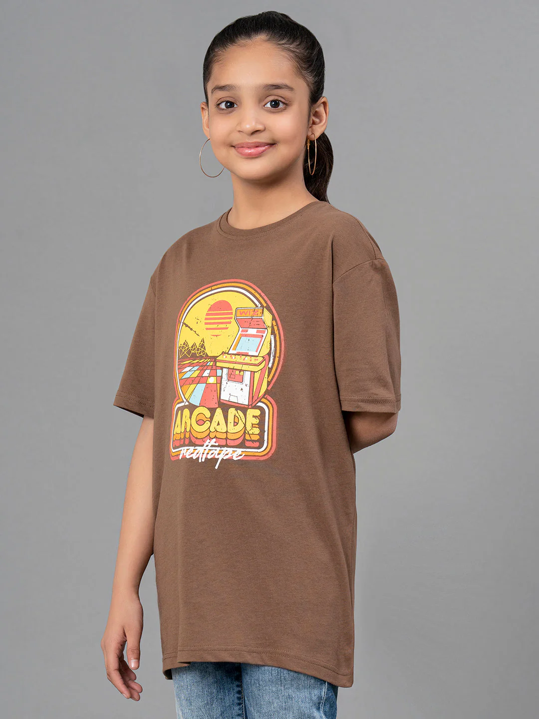 Unisex Kids T-Shirt- Best in Comfort| Cotton| Mid-Brown Color - Image 8