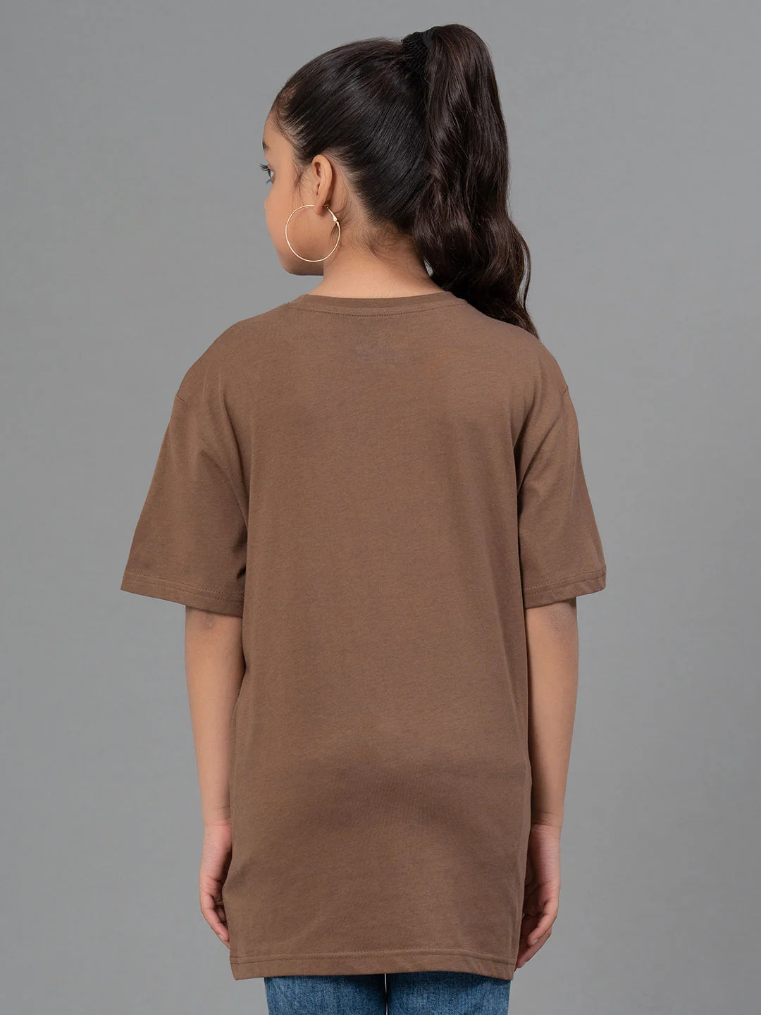 Unisex Kids T-Shirt- Best in Comfort| Cotton| Mid-Brown Color - Image 9