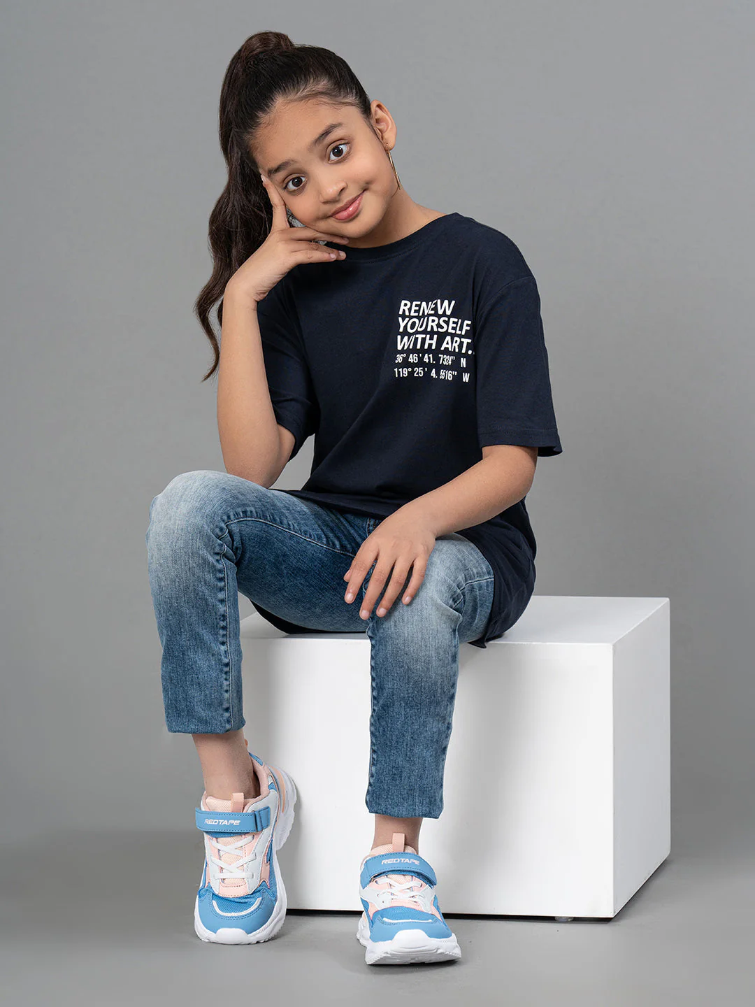 Unisex Kids T-Shirt- Best in Comfort| Cotton| Navy Color - Image 11