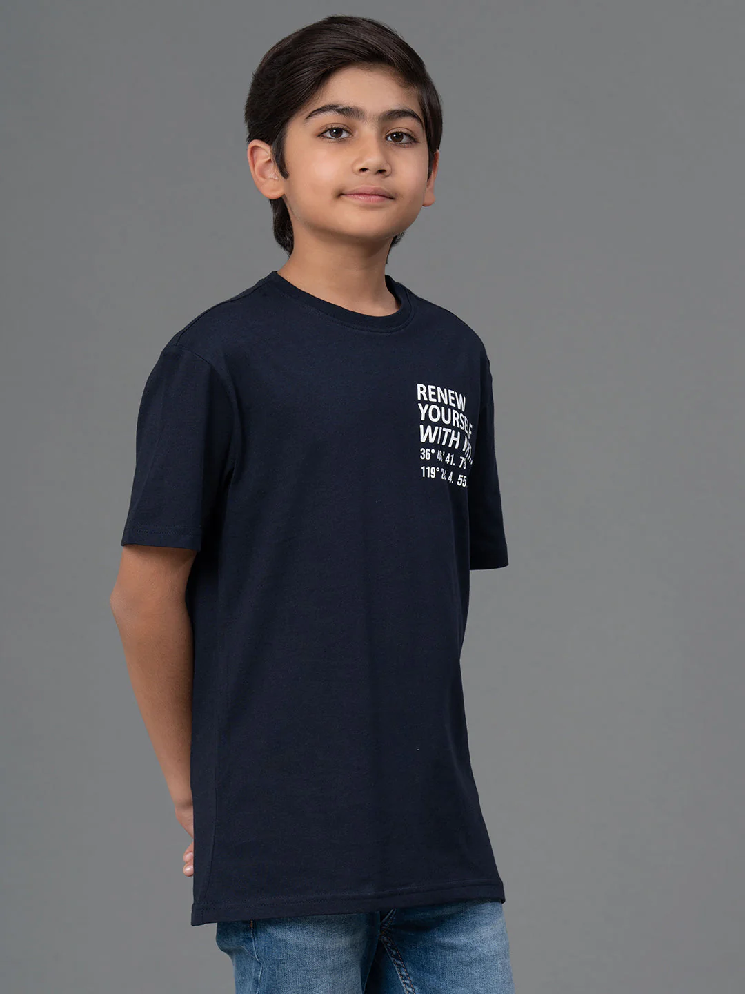 Unisex Kids T-Shirt- Best in Comfort| Cotton| Navy Color - Image 2