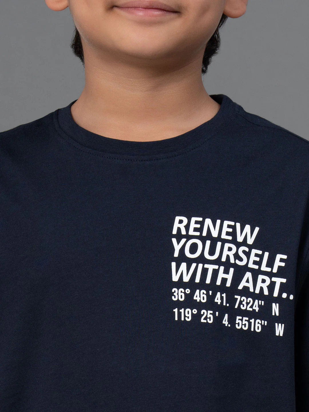 Unisex Kids T-Shirt- Best in Comfort| Cotton| Navy Color - Image 4