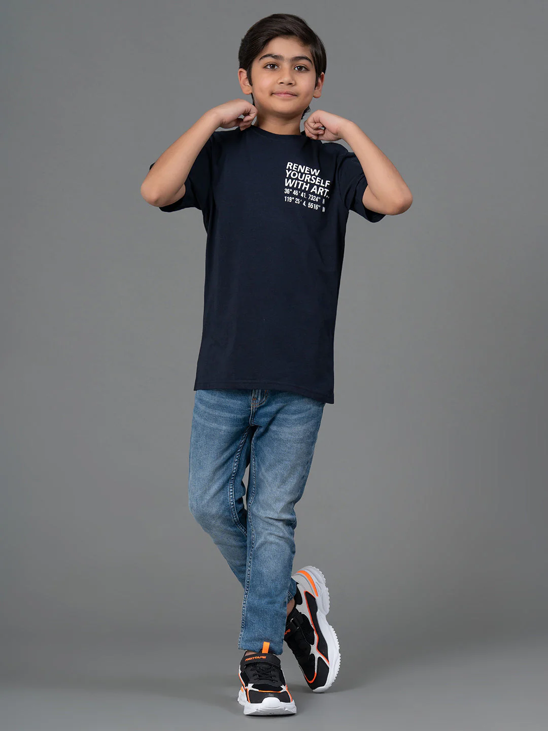 Unisex Kids T-Shirt- Best in Comfort| Cotton| Navy Color - Image 5