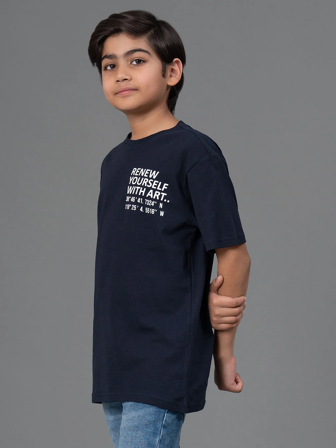 Unisex Kids T-Shirt- Best in Comfort| Cotton| Navy Color - Image 7