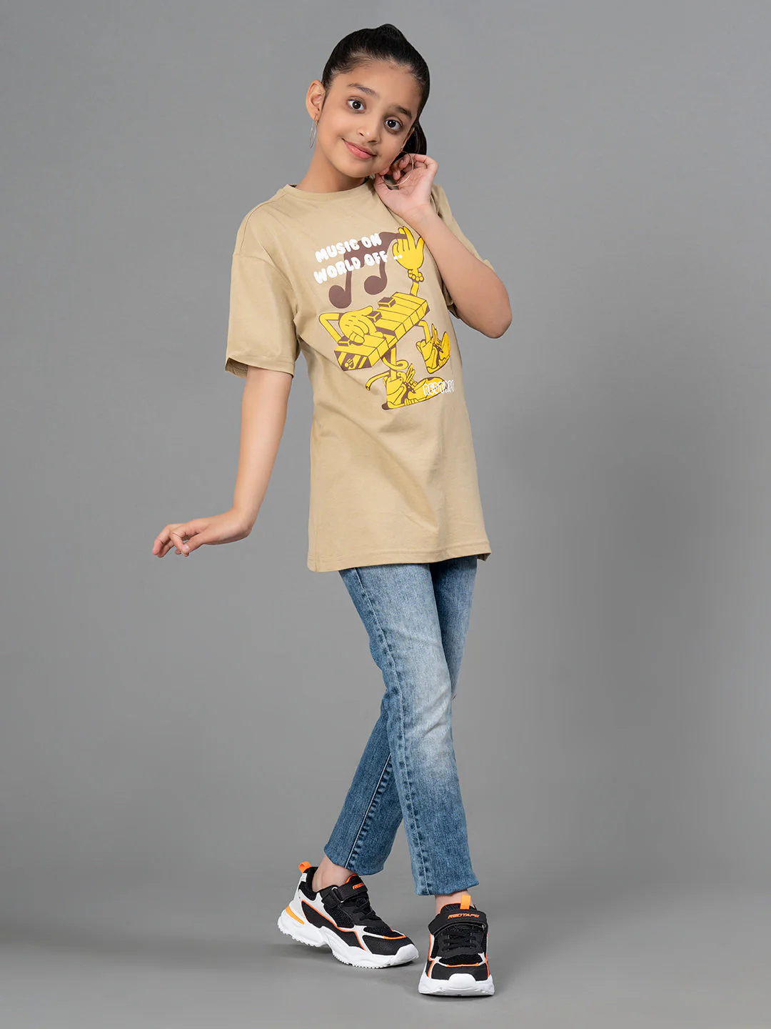 Unisex Kids T-Shirt- Best in Comfort| Cotton| Pale Olive Color - Image 11