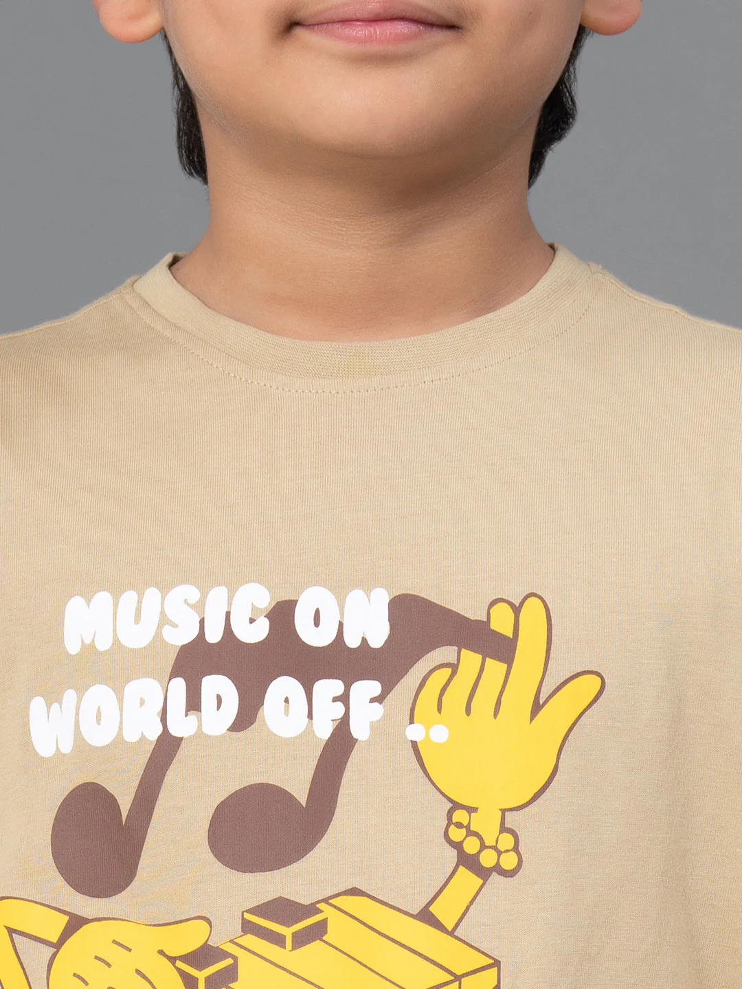Unisex Kids T-Shirt- Best in Comfort| Cotton| Pale Olive Color - Image 4