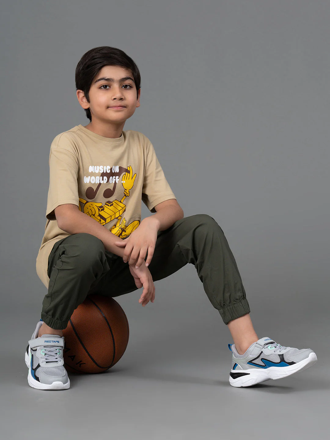 Unisex Kids T-Shirt- Best in Comfort| Cotton| Pale Olive Color - Image 5