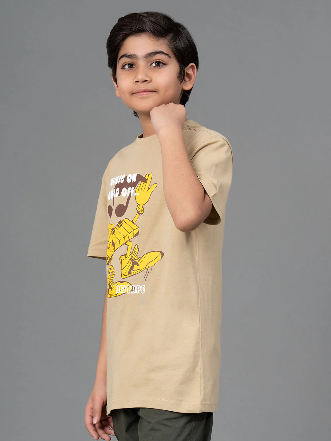 Unisex Kids T-Shirt- Best in Comfort| Cotton| Pale Olive Color - Image 7