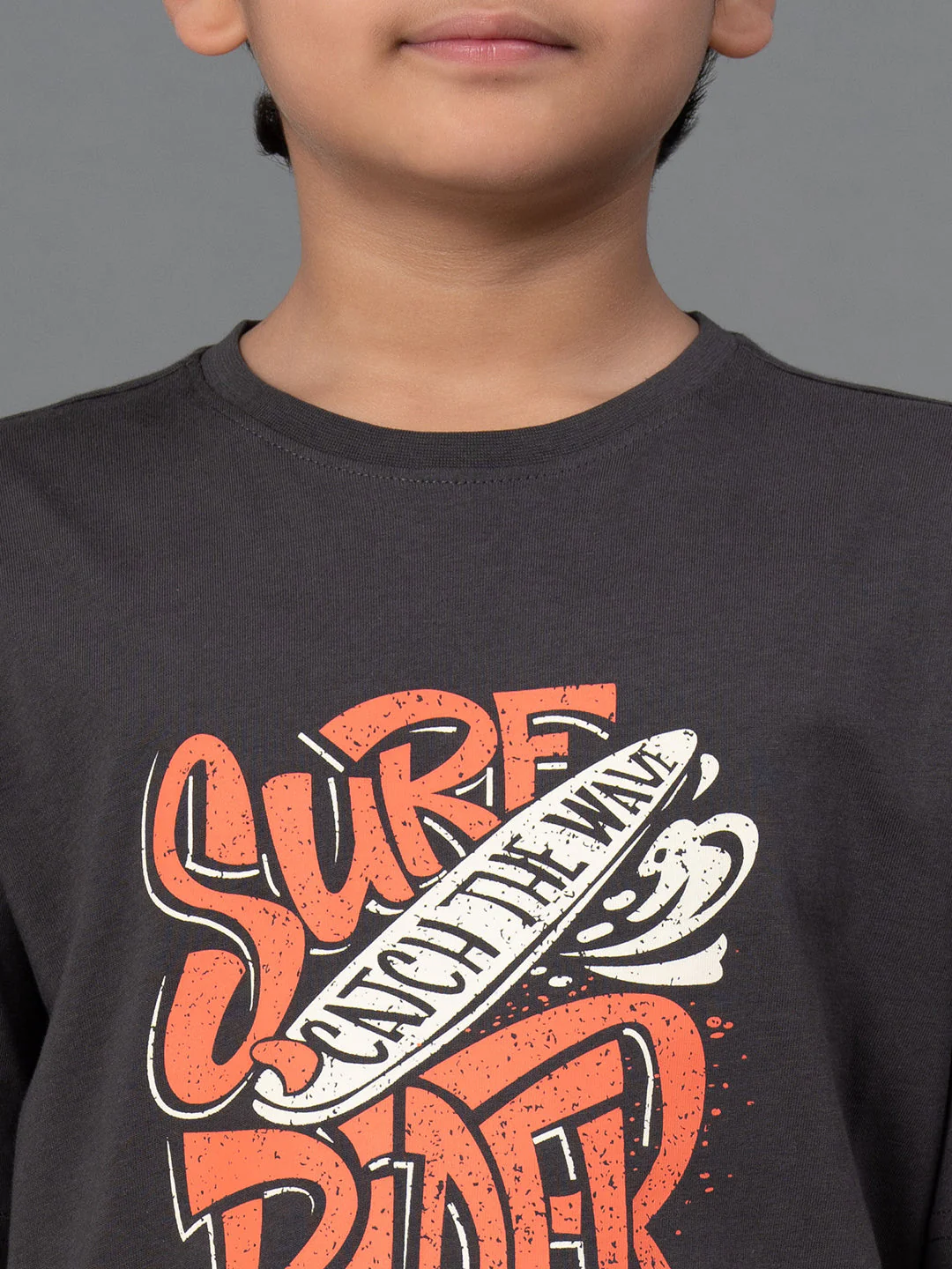 Unisex Kids T-Shirt- Best in Comfort| Cotton| Space Grey Color - Image 4