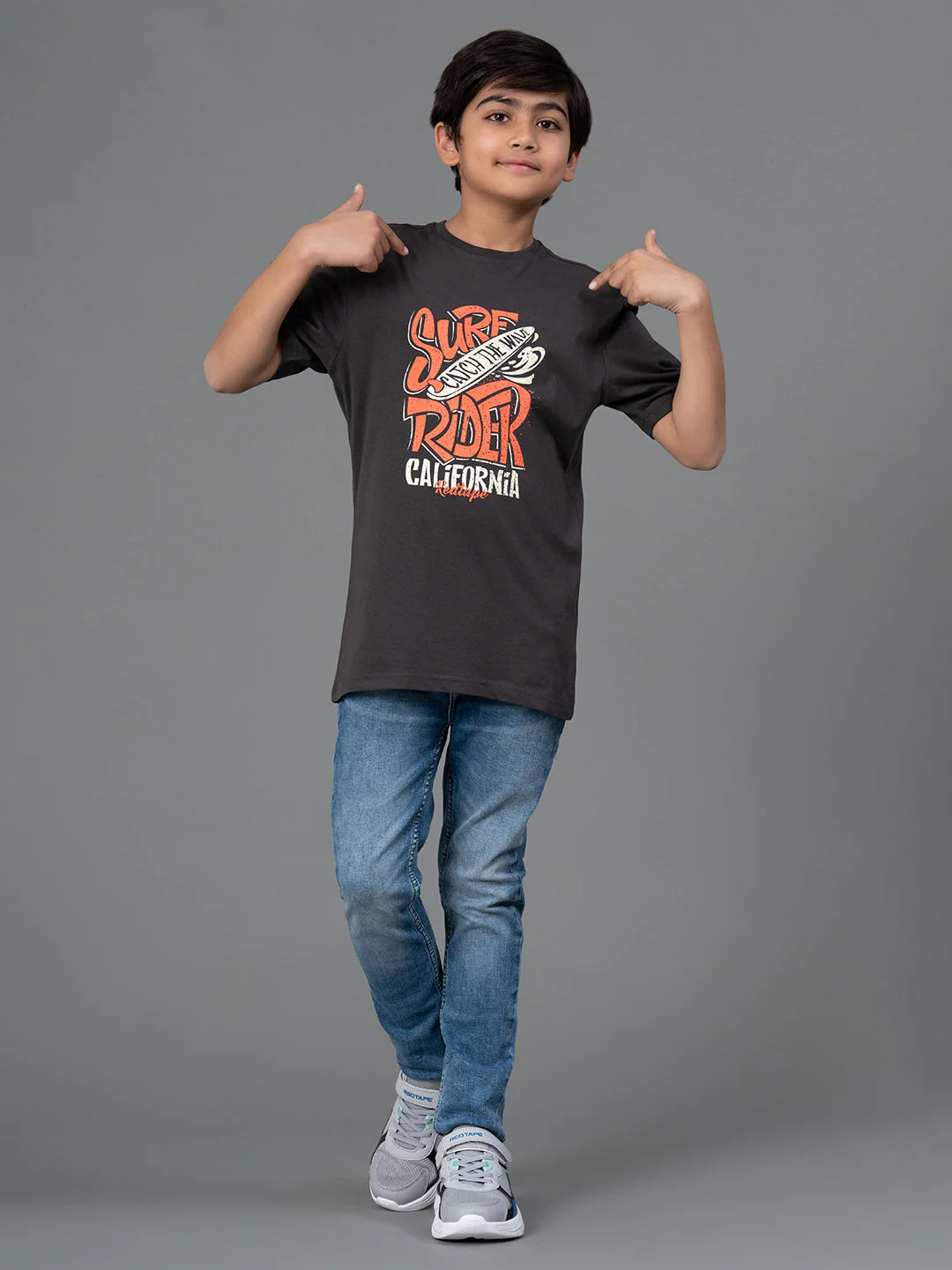 Unisex Kids T-Shirt- Best in Comfort| Cotton| Space Grey Color - Image 5