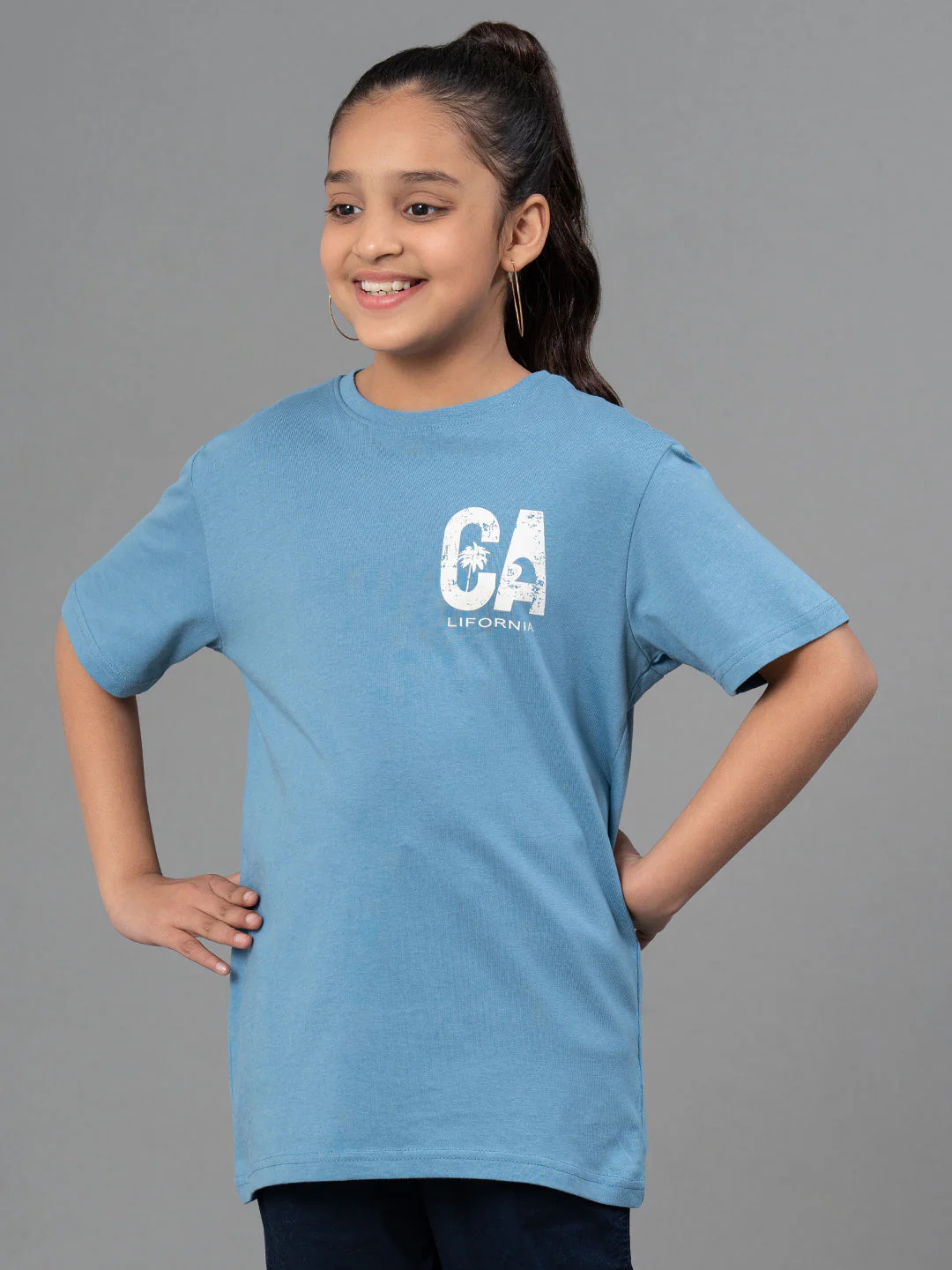 Unisex Kids T-Shirt- Best in Comfort| Cotton| Steel Blue Color - Image 12