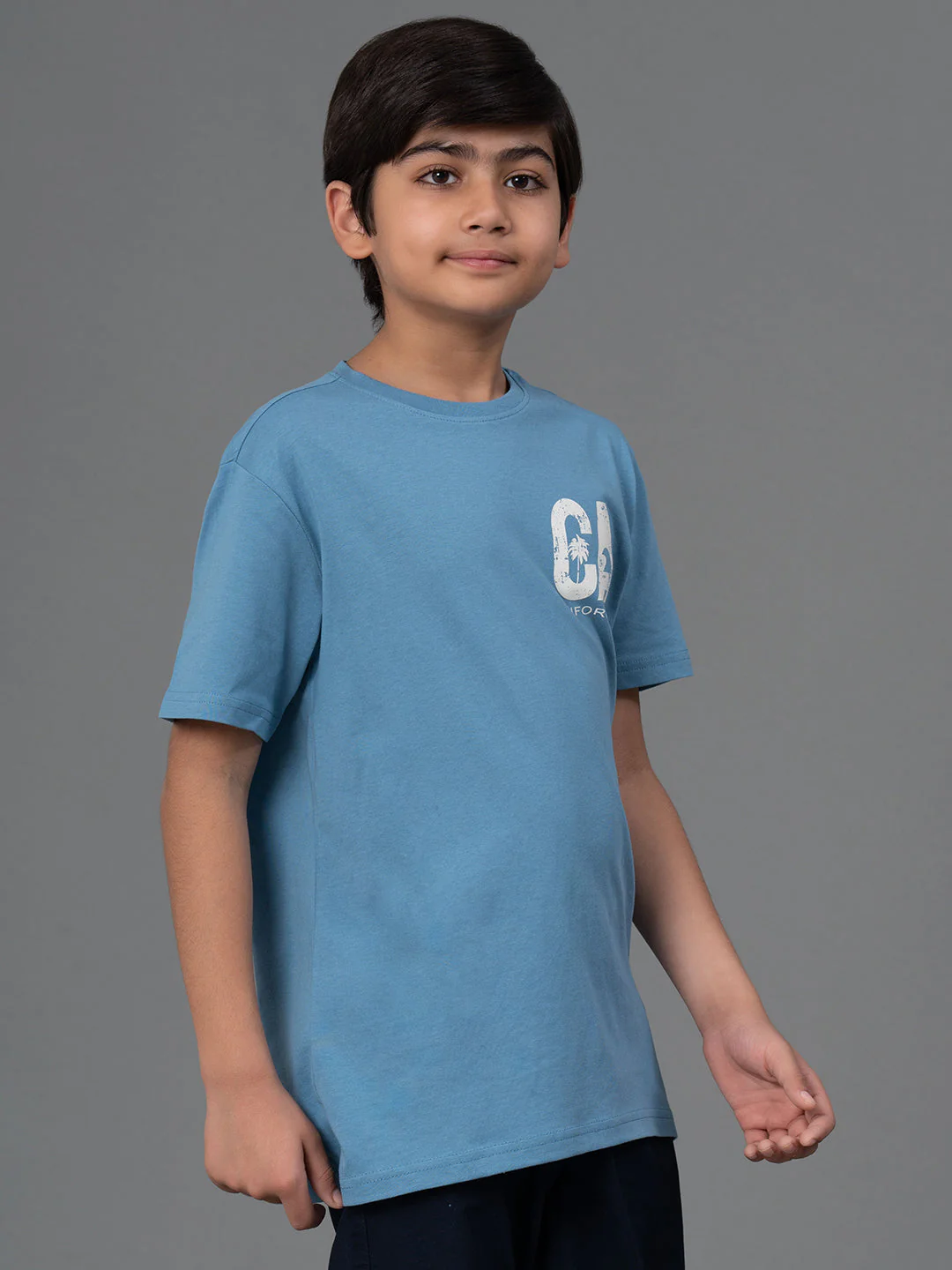 Unisex Kids T-Shirt- Best in Comfort| Cotton| Steel Blue Color - Image 2