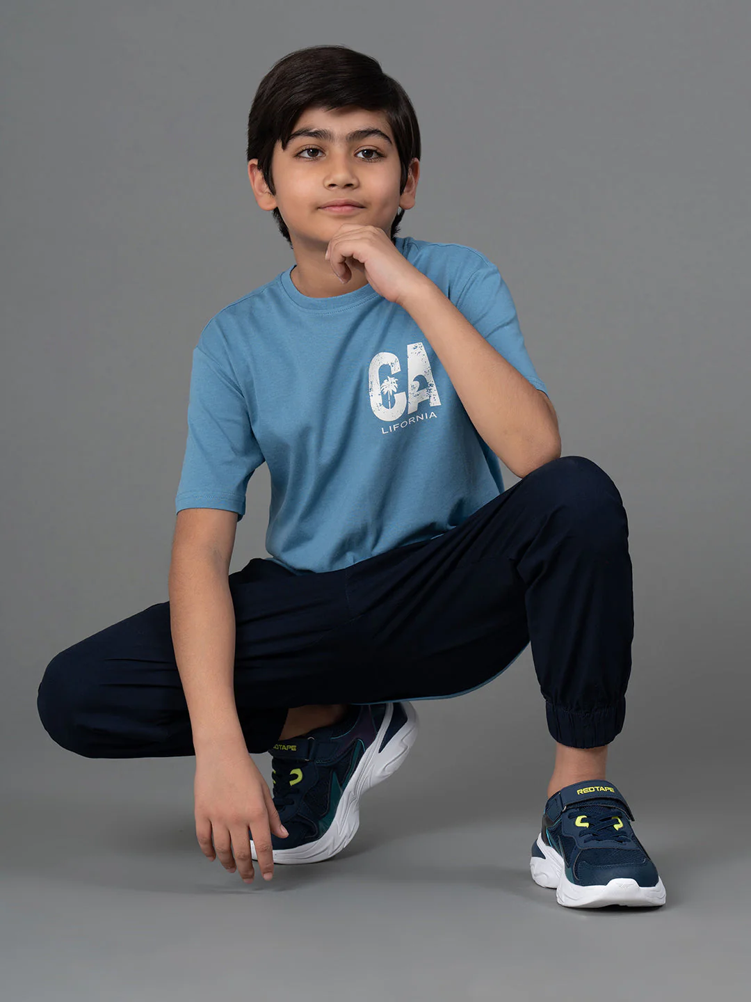 Unisex Kids T-Shirt- Best in Comfort| Cotton| Steel Blue Color - Image 5