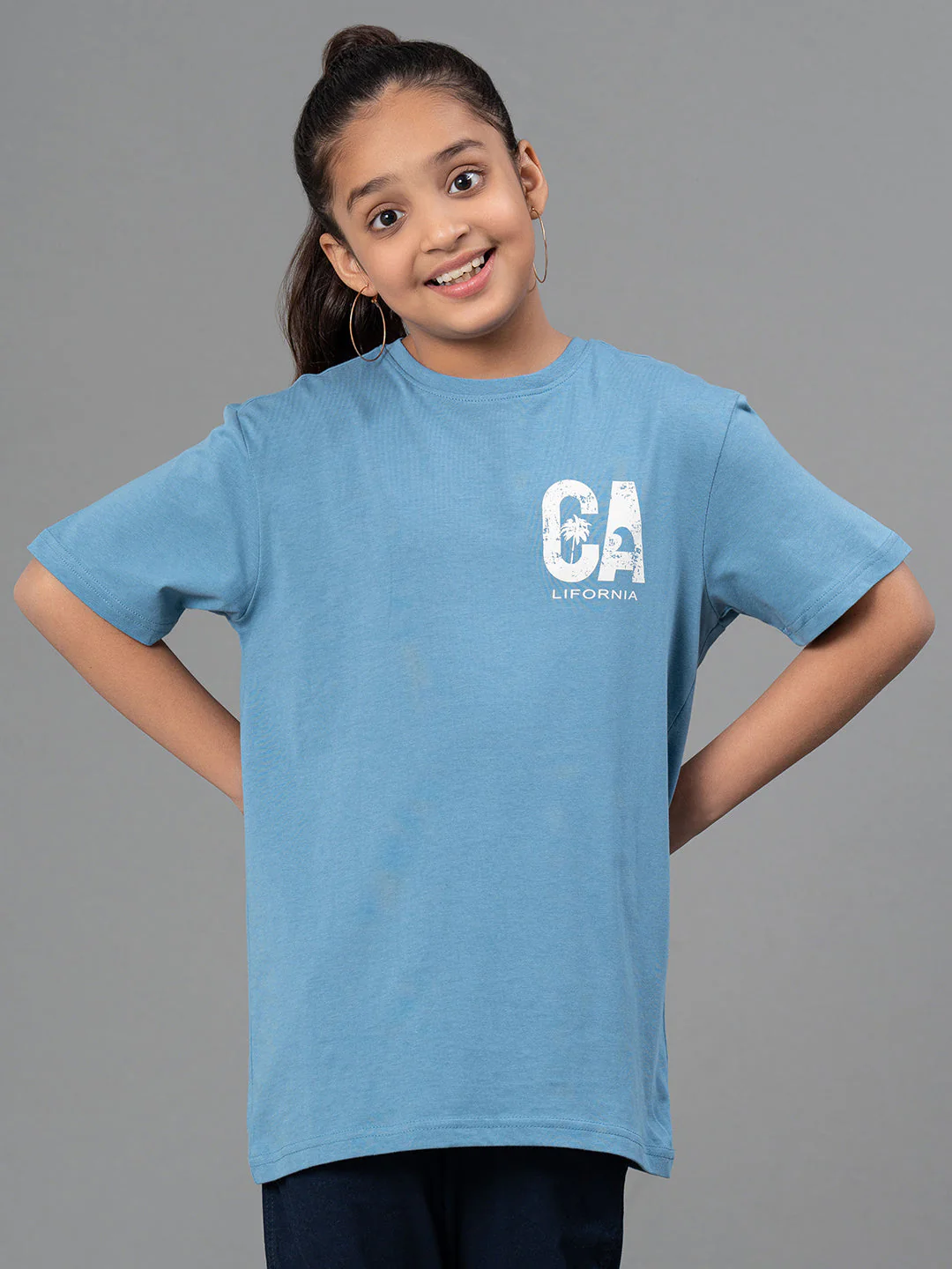 Unisex Kids T-Shirt- Best in Comfort| Cotton| Steel Blue Color - Image 6