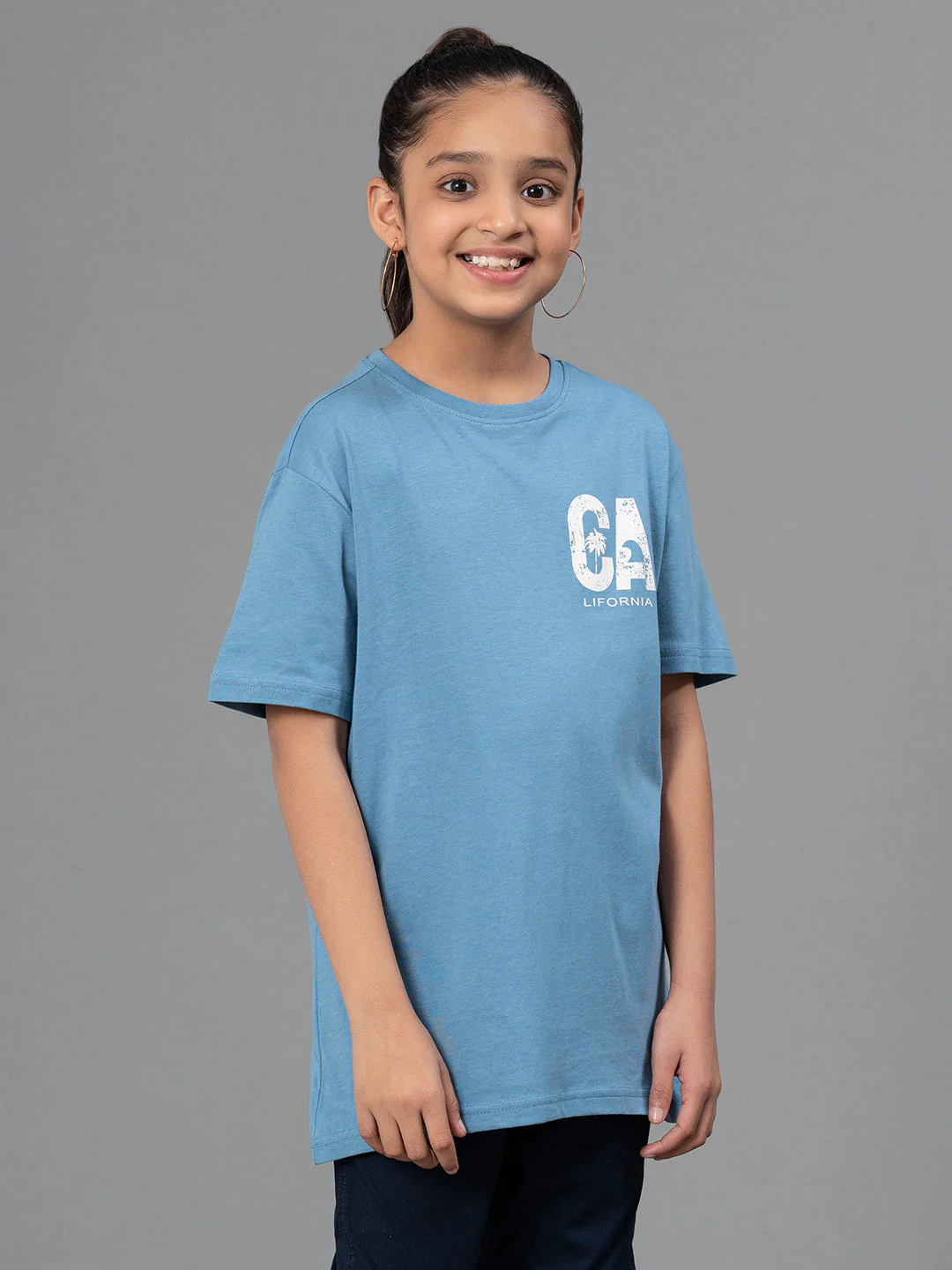 Unisex Kids T-Shirt- Best in Comfort| Cotton| Steel Blue Color - Image 8