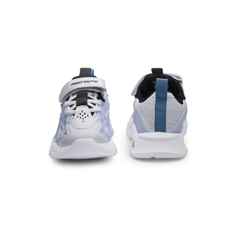 Unisex Kids White And Blue Sports Shoes - Image 8