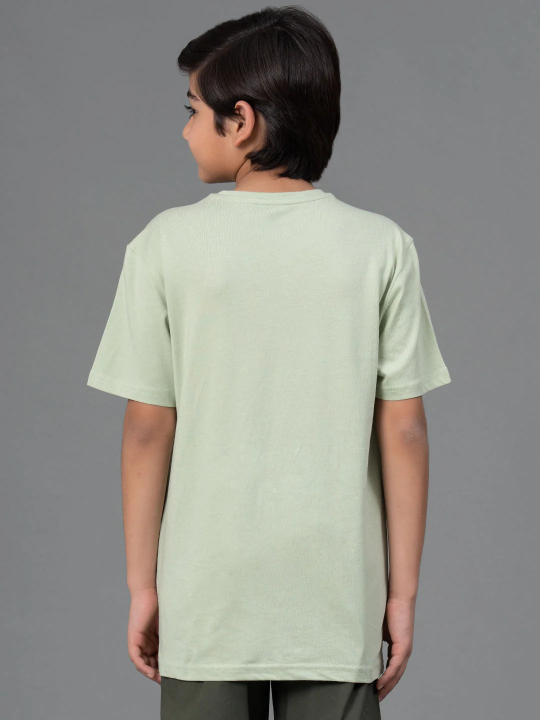 Unisex T-Shirt for Kids- Best in Comfort| Cotton| Light Green Colo - Image 3