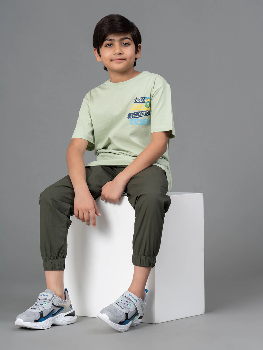 Unisex T-Shirt for Kids- Best in Comfort| Cotton| Light Green Colo - Image 5