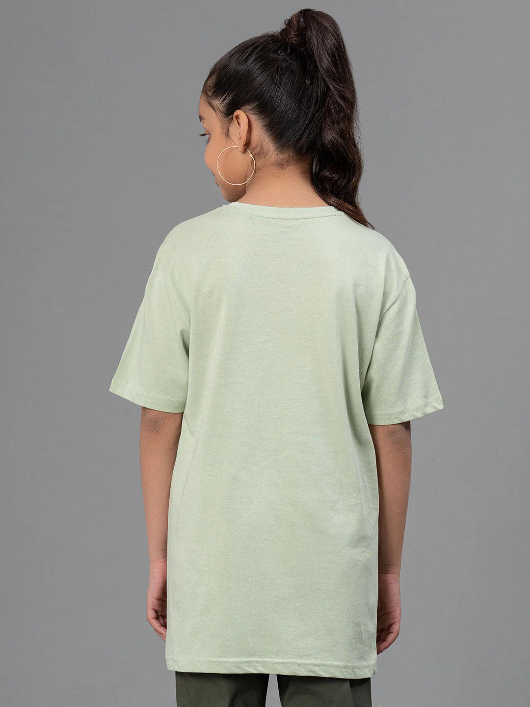 Unisex T-Shirt for Kids- Best in Comfort| Cotton| Light Green Colo - Image 9