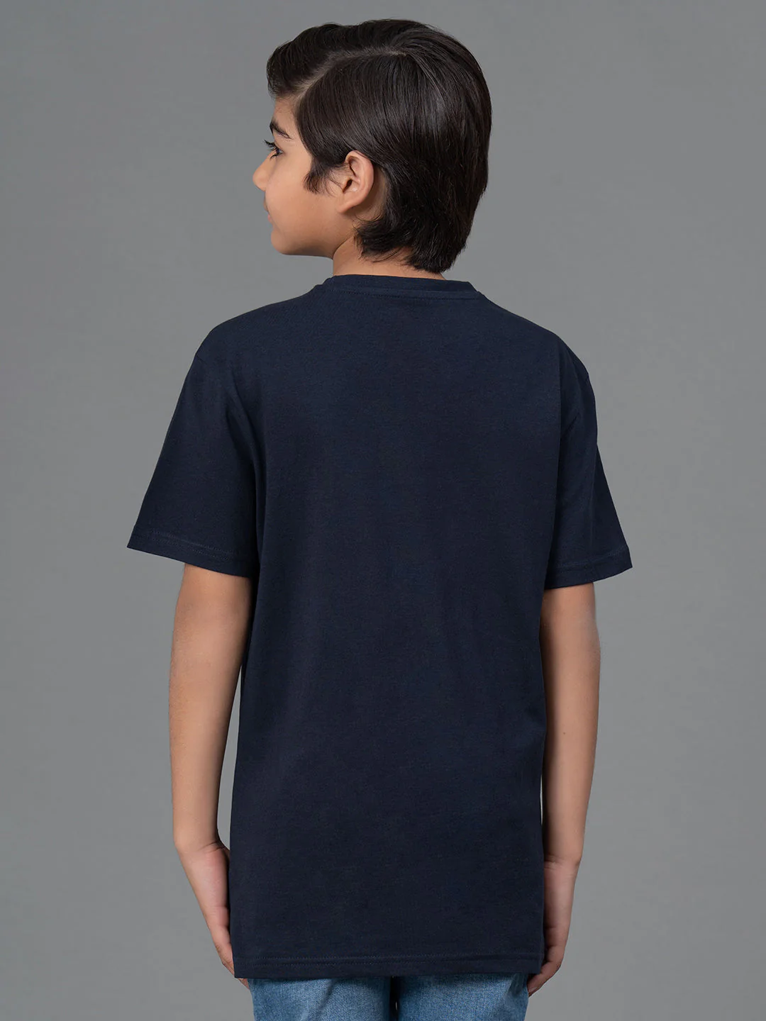 Unisex T-Shirt for Kids- Best in Comfort| Cotton| Navy Color| Round Neck - Image 3