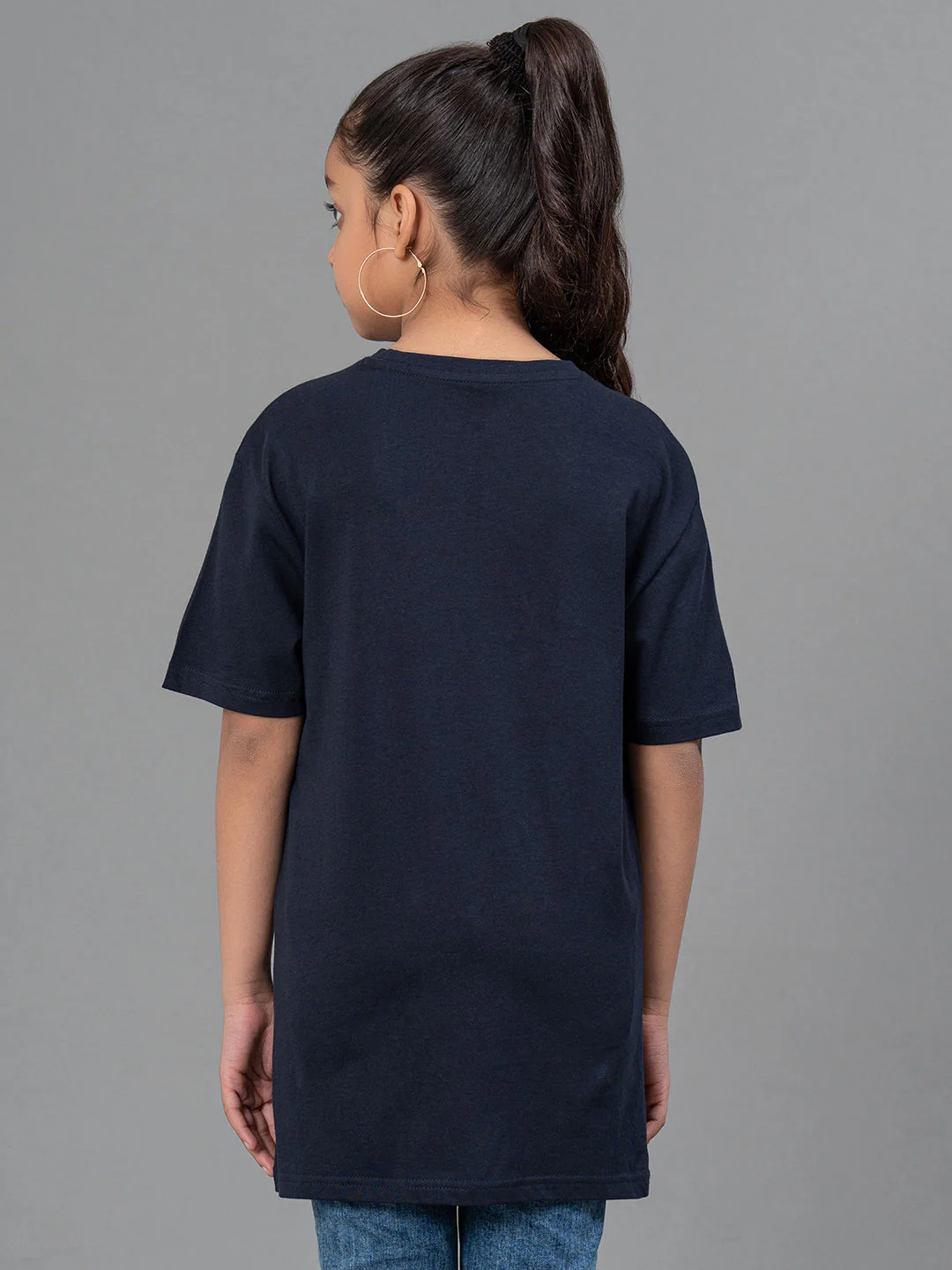Unisex T-Shirt for Kids- Best in Comfort| Cotton| Navy Color| Round Neck - Image 9
