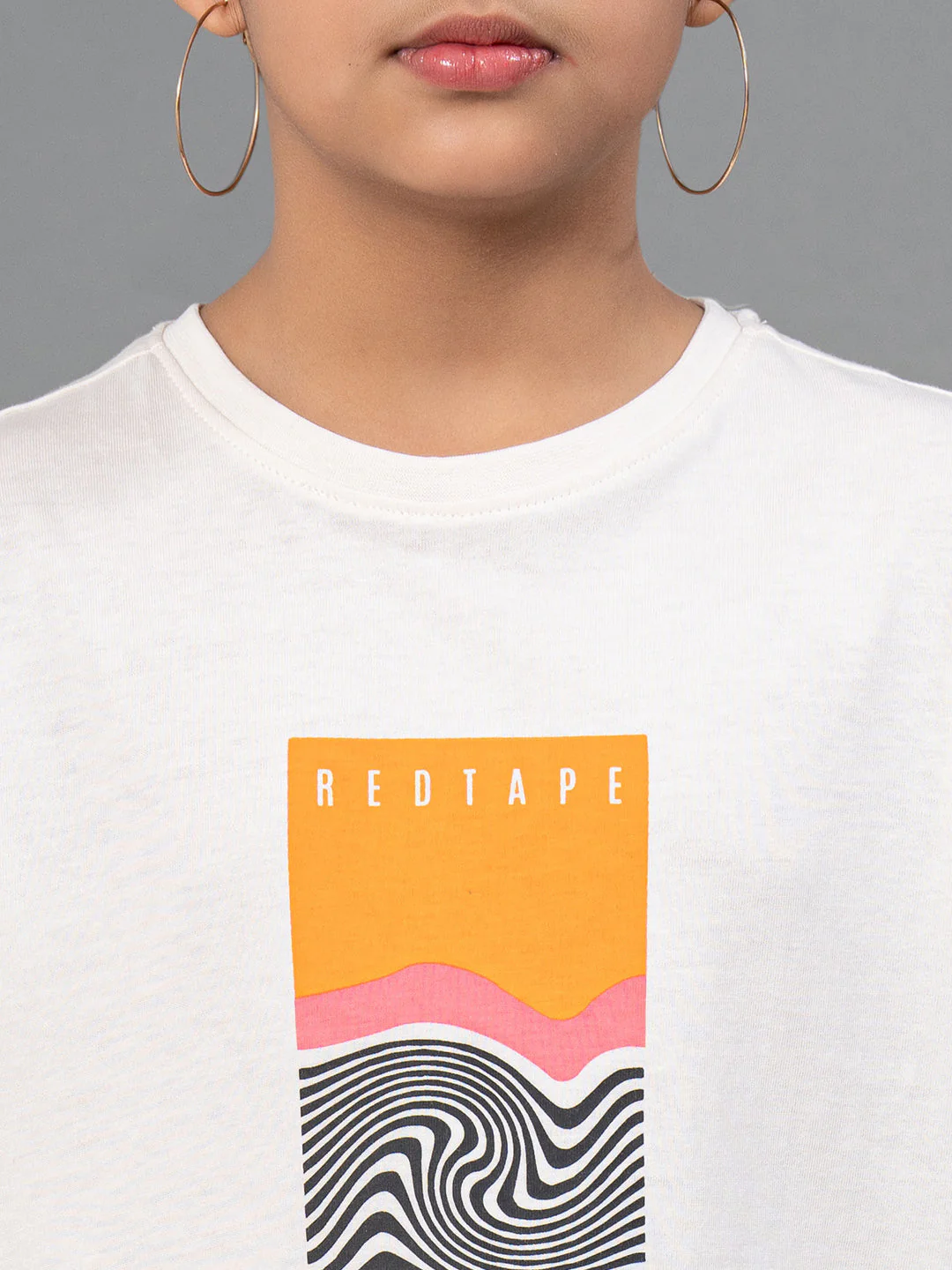 Unisex T-Shirt for Kids- Best in Comfort| Cotton| Off-White Color| Round Neck - Image 10