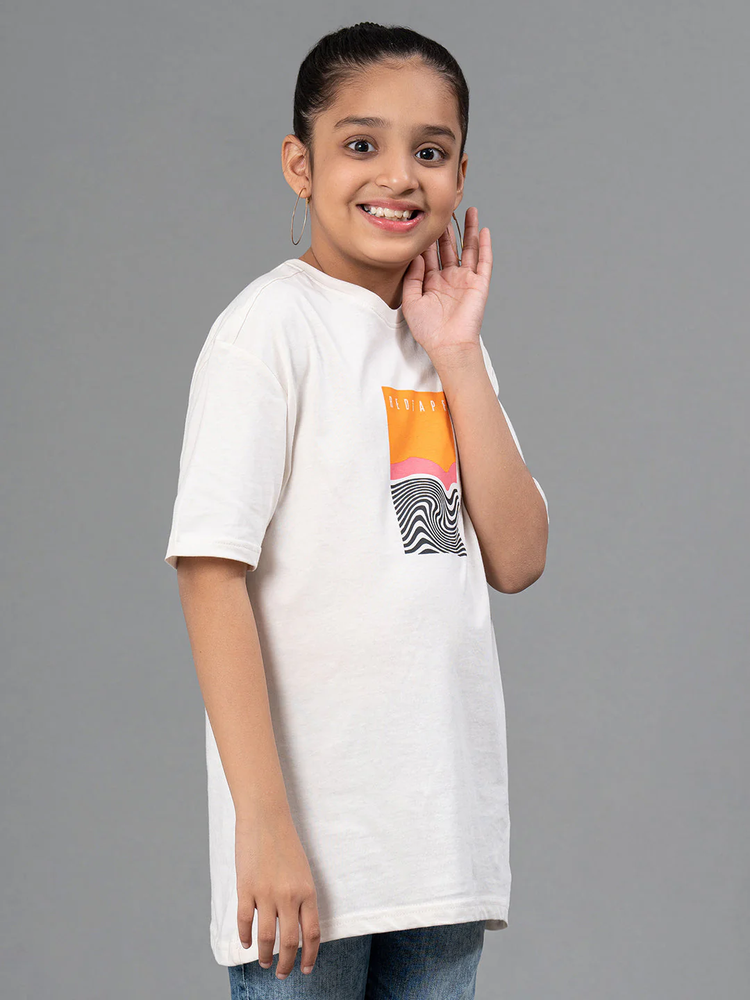 Unisex T-Shirt for Kids- Best in Comfort| Cotton| Off-White Color| Round Neck - Image 8
