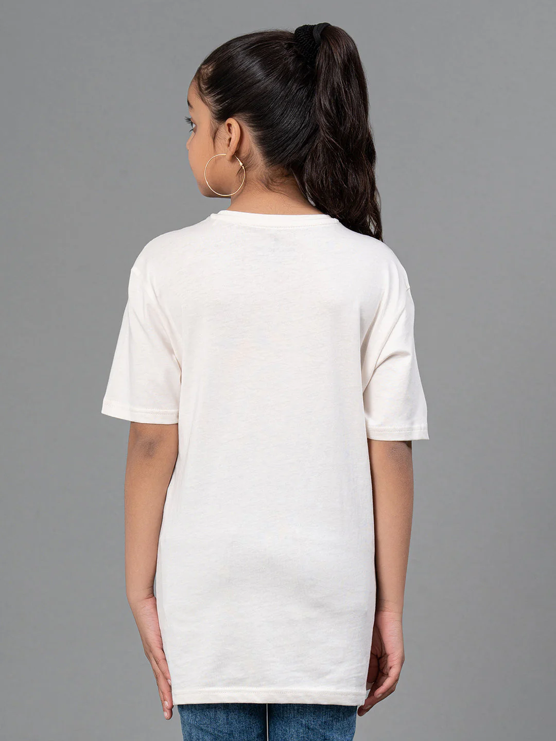 Unisex T-Shirt for Kids- Best in Comfort| Cotton| Off-White Color| Round Neck - Image 9