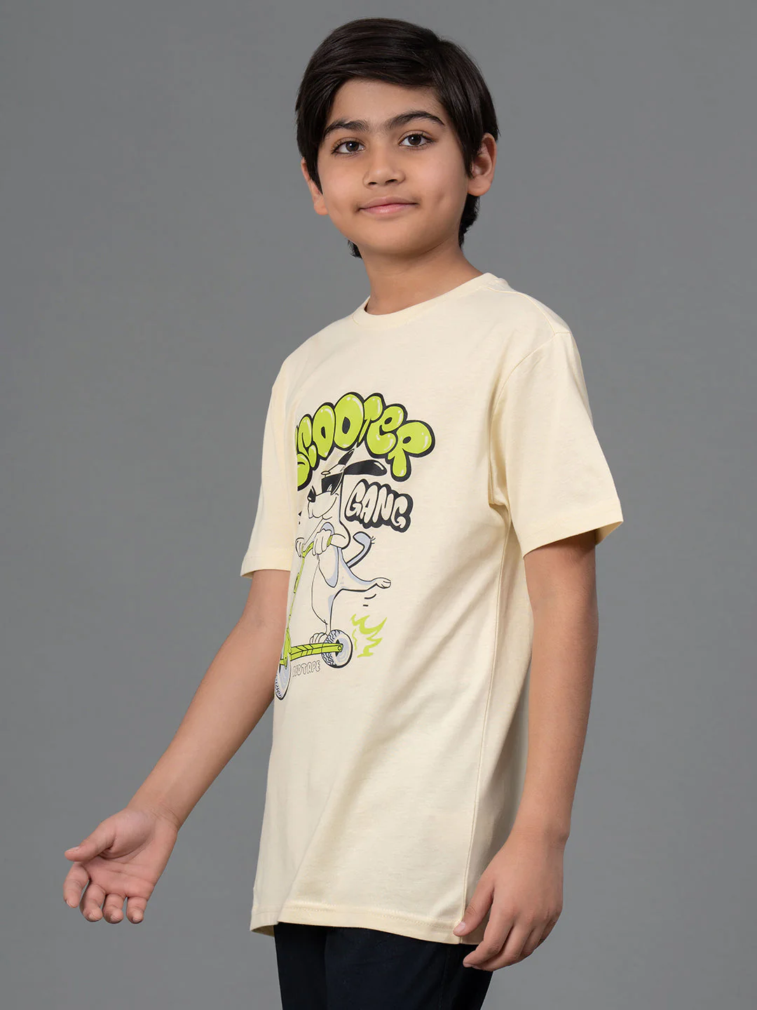 Unisex T-Shirt for Kids- Best in Comfort| Cotton| Pale Yellow Color - Image 2