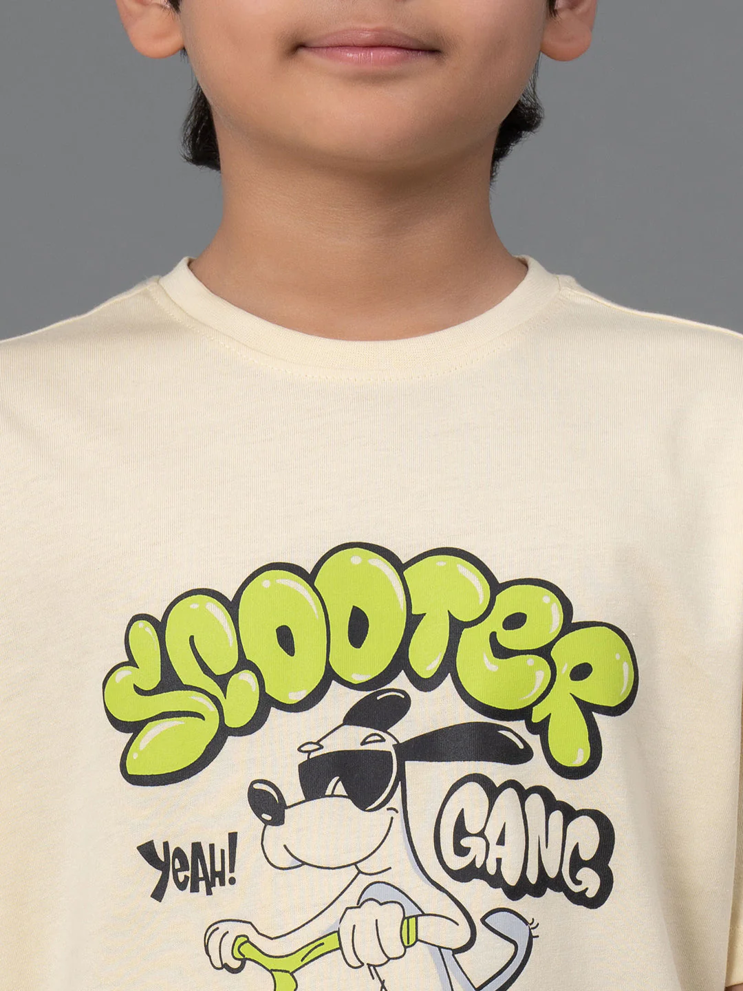 Unisex T-Shirt for Kids- Best in Comfort| Cotton| Pale Yellow Color - Image 4