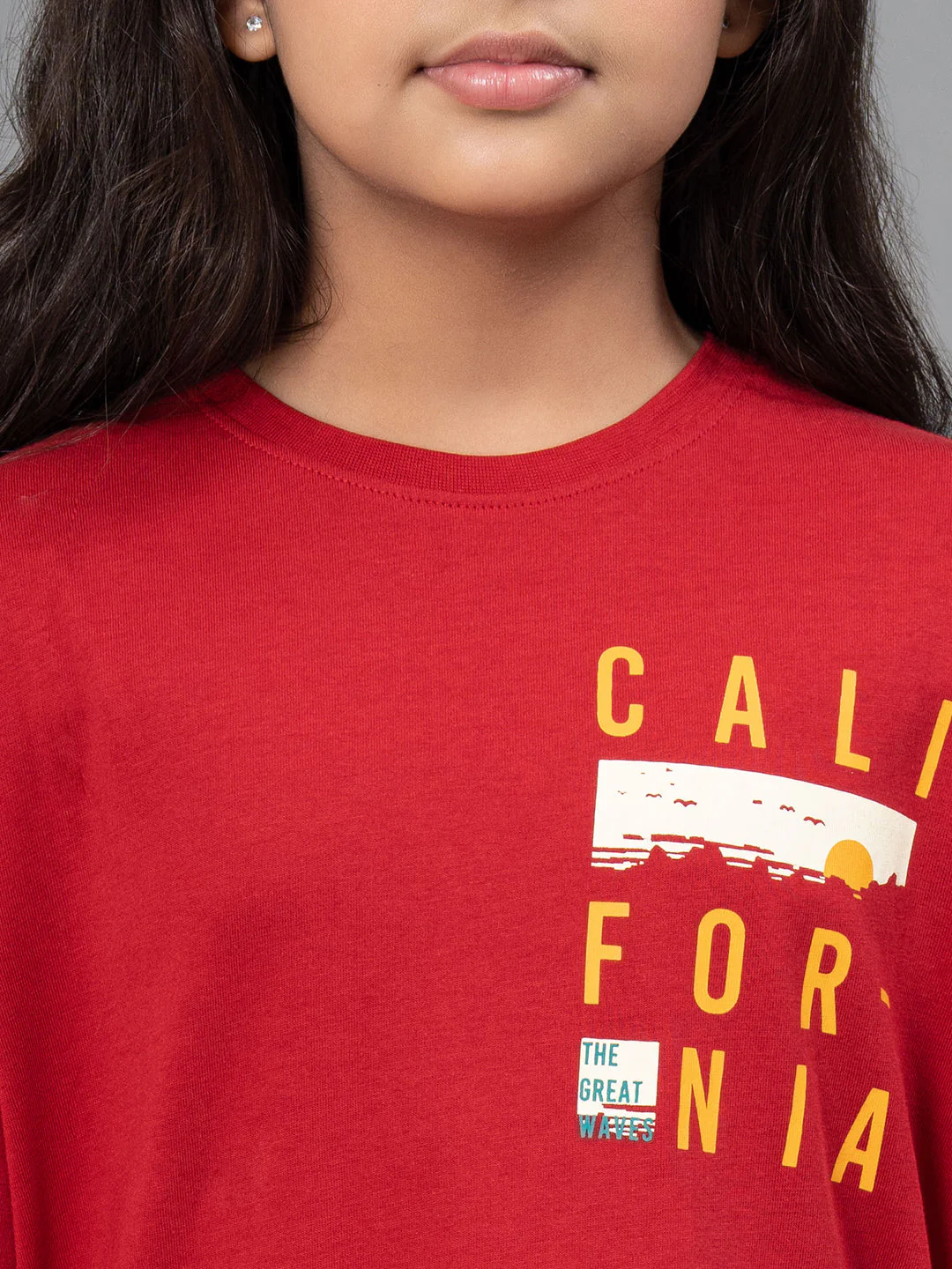 Unisex T-Shirt for Kids- Best in Comfort| Cotton| Red Color - Image 10