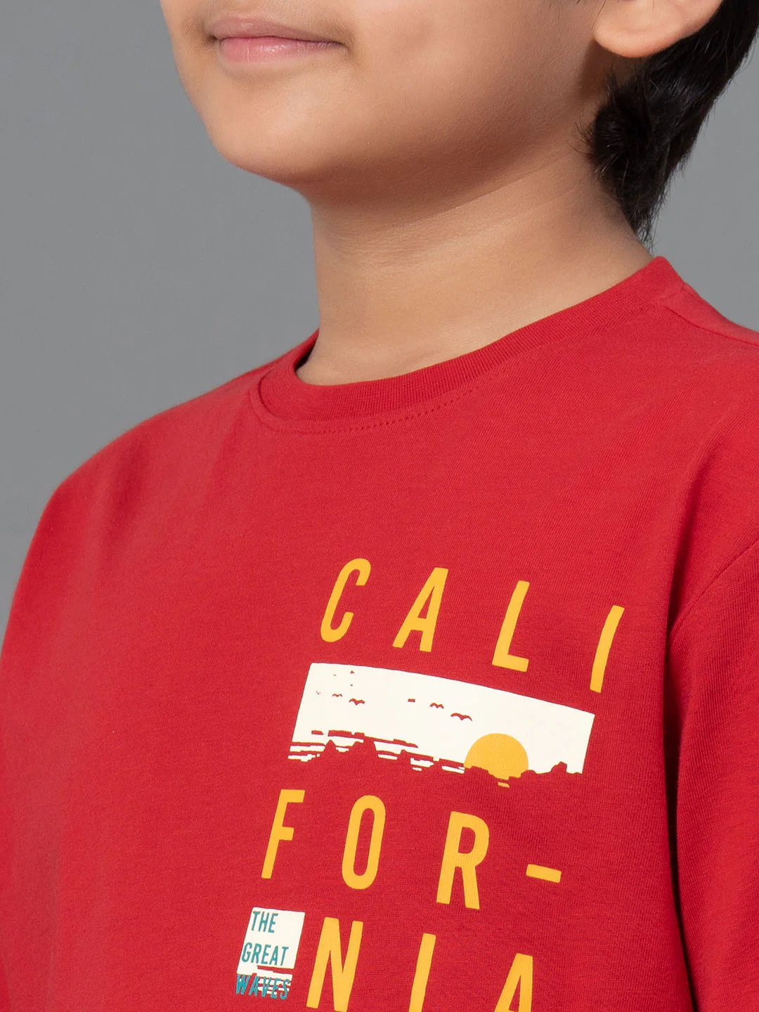 Unisex T-Shirt for Kids- Best in Comfort| Cotton| Red Color - Image 4