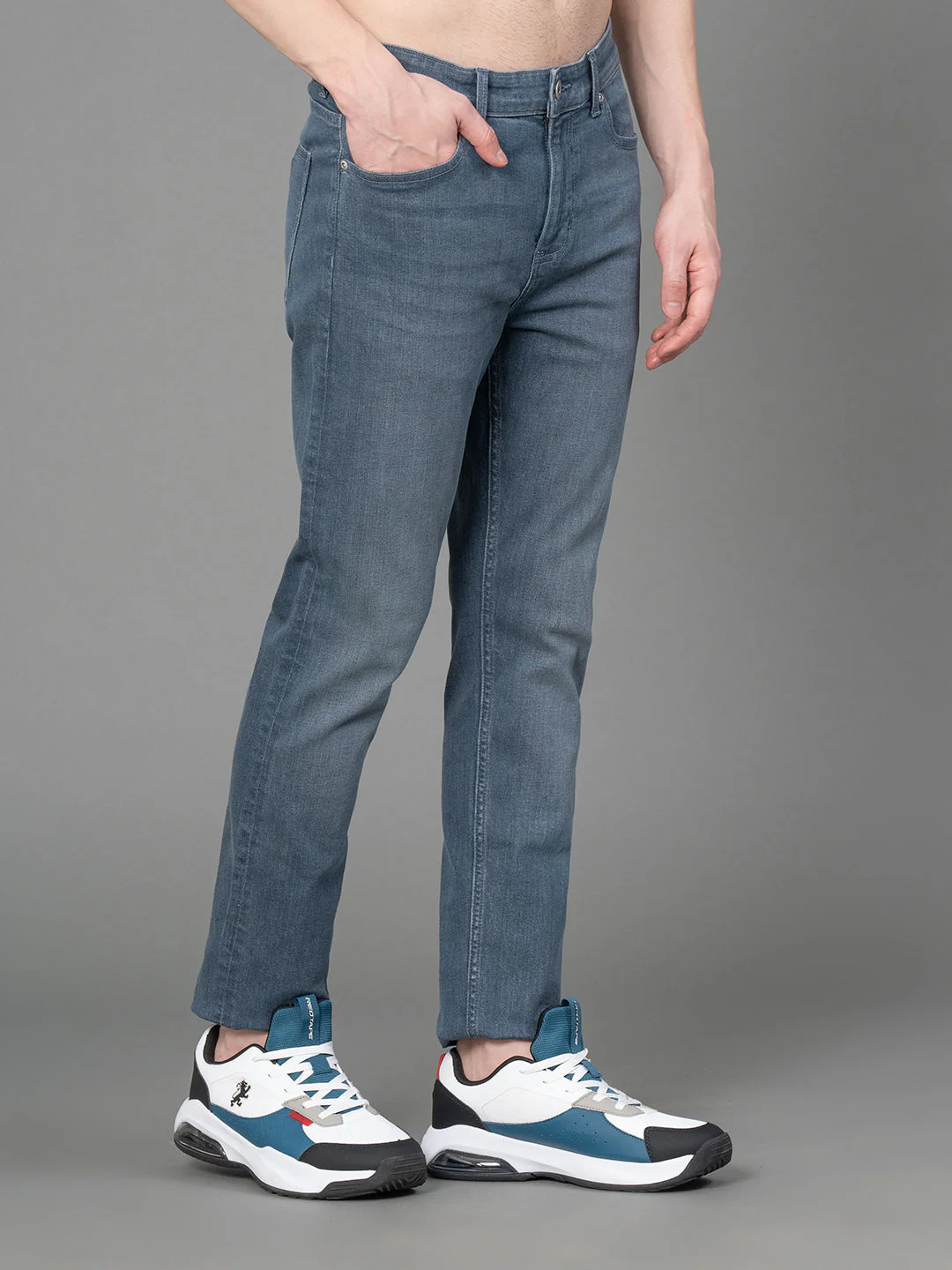 Vintage Light Indigo Jeans for Men - Image 2